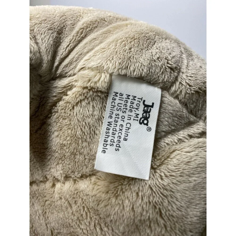 JAAG‎ Plush Pug Dog Stuffed Animal Scheels 2019 Bandana Tan Black Wrinkles
